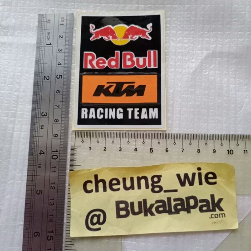 Jual stiker/ Sticker cutting metalik Red Bull KTM Racing Team | Shopee ...