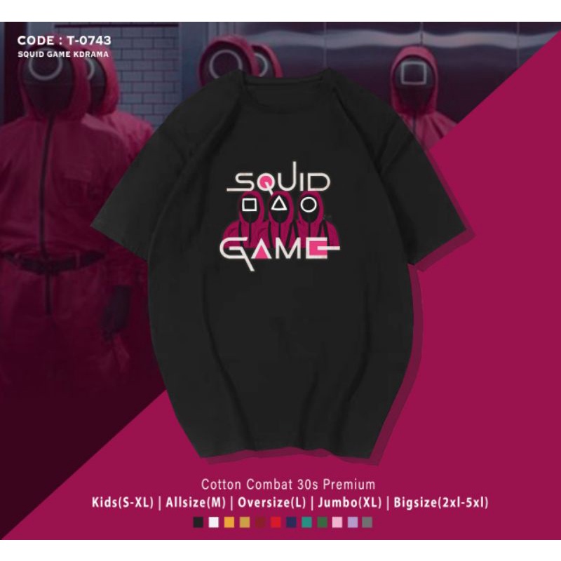 Jual FREE CARD!!KAOS SQUID GAME MASK TOPENG FONT | Shopee Indonesia