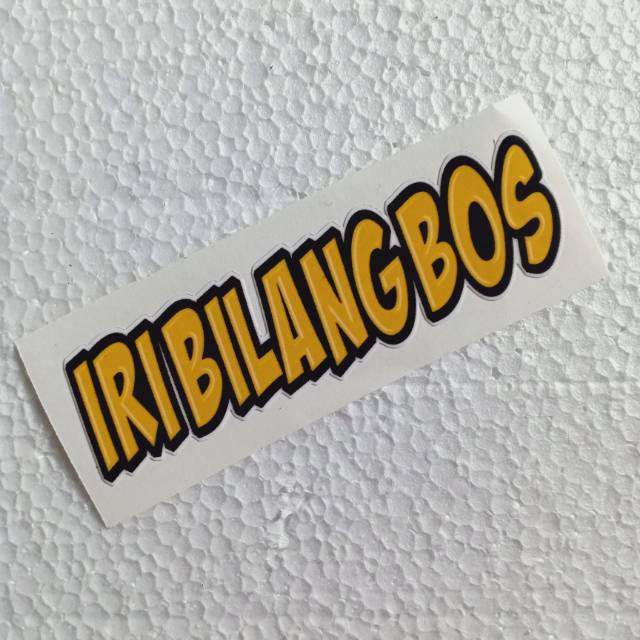 Jual Stiker Iri Bilang Bos Ritrama Cutting Laminasi Glossy Min Order