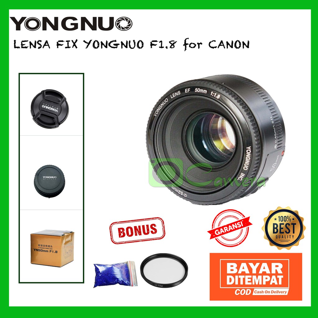 Jual Lensa Fix Yongnuo 50mm F1 8 For Canon Lensa Fix Canon Shopee