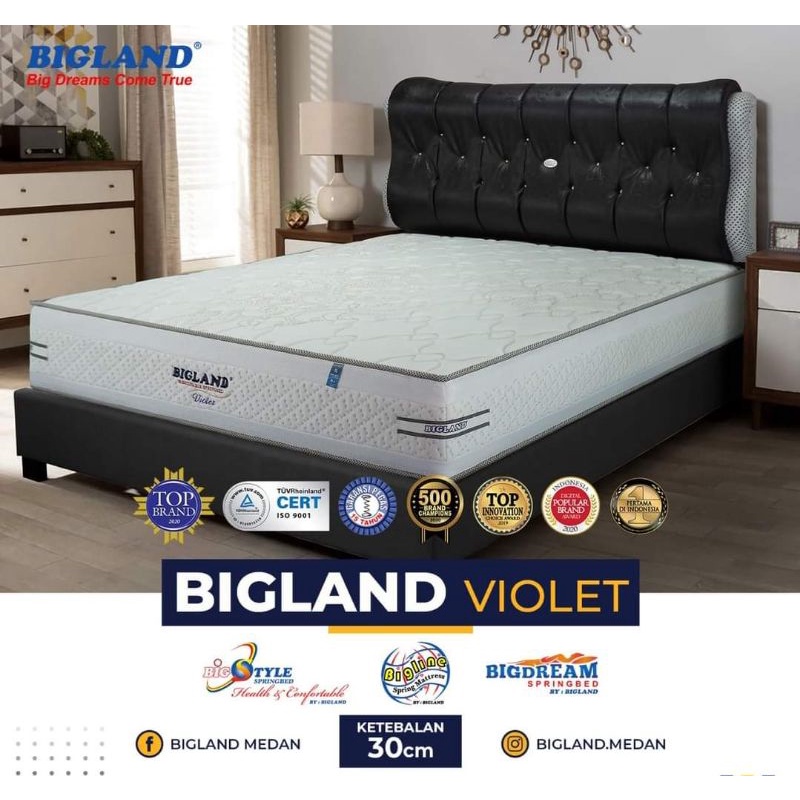 Jual Promo Springbed Bigland Violet ( Tersedia 3 warna) Shopee Indonesia