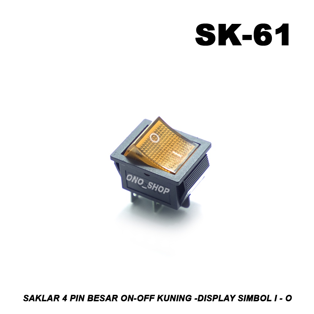 Jual Saklar 4 Pin Besar ON-OFF Kuning - Display Simbol I - O | Shopee ...