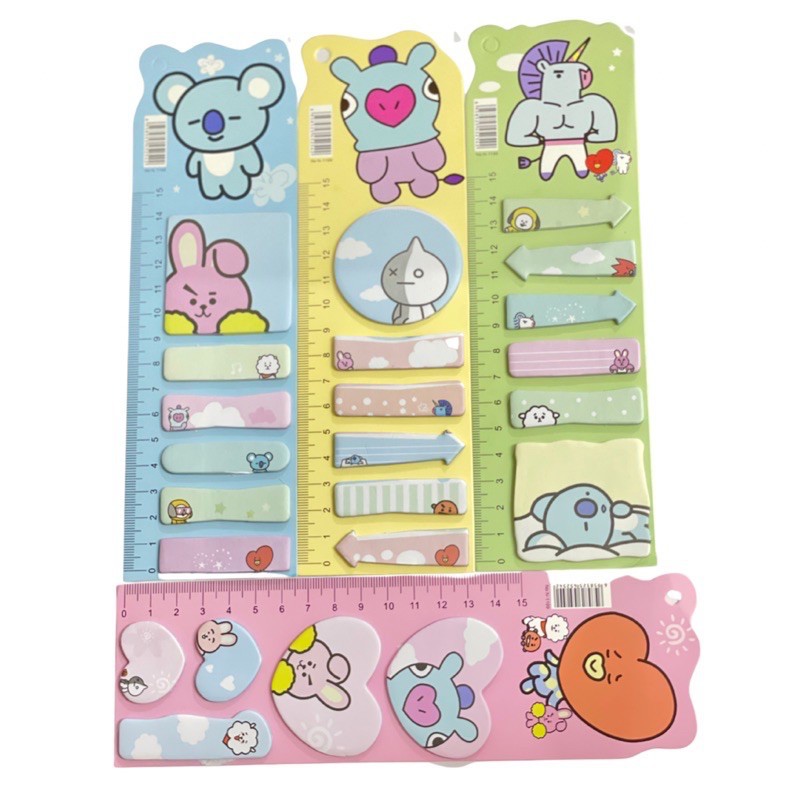 Jual GALYA ️ [ HARGA SATU SET ] POST IT / STICKY NOTE + PENGGARIS BTS ...