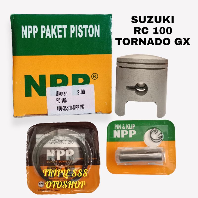 Jual (SUZUKI RC100) PISTON KIT NPP RC100 RC 100 / TORNADO GX Os STD s/d ...