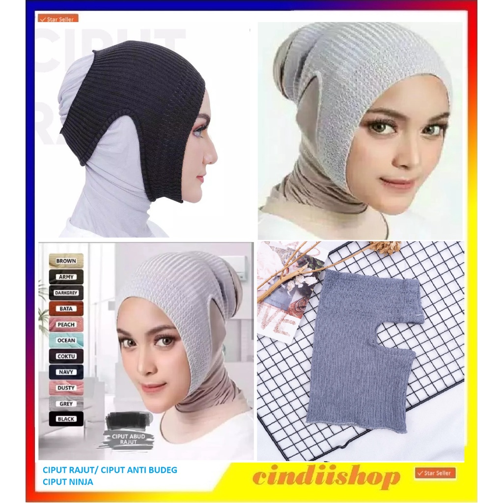 Jual Ciput Rajut Anti Budeg Anbud Dalaman Hijab Wanita Ciput Anti ...