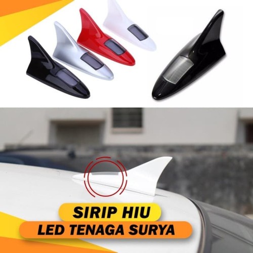 Jual Antena Sirip Hiu Led Rgb Antena Hybrid Led Tenaga Surya Solar Panel Putih Shopee