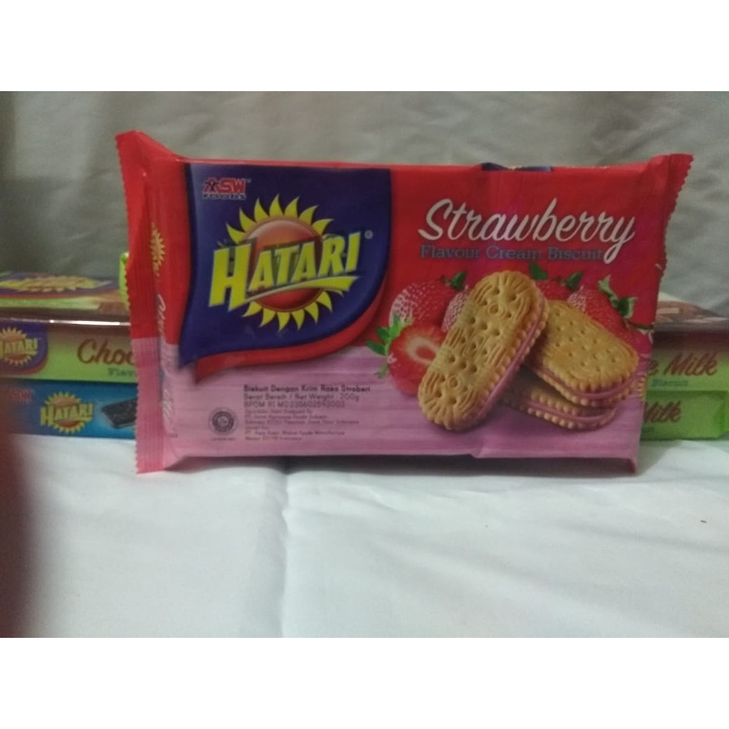 Jual Aneka Snack Hatari Strawberry Cream 200gram Biskuit Shopee Indonesia