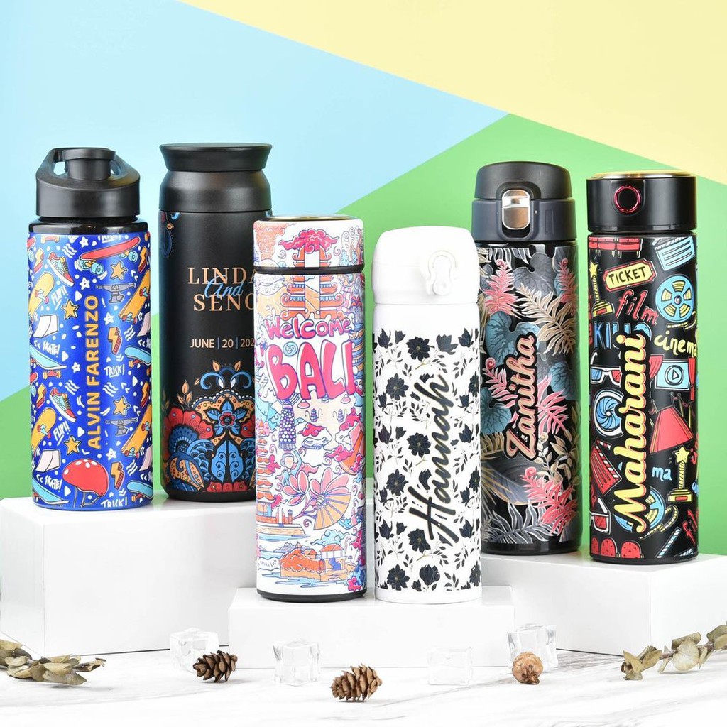 Jual Tumbler Print UV - Custom Tumbler Custom Botol Minum Termos Vacuum  Stainless Premium 500-750ml | Shopee Indonesia