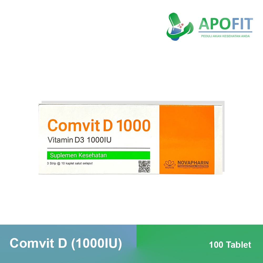Jual Comvit D 1000IU | Vitamin D3 (30 Tablet) | Shopee Indonesia