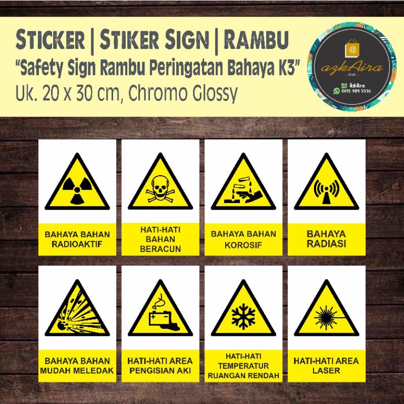 Jual Sticker Stiker Safety Sign Rambu K3 Peringatan Bahaya - Uk. 20x30 ...