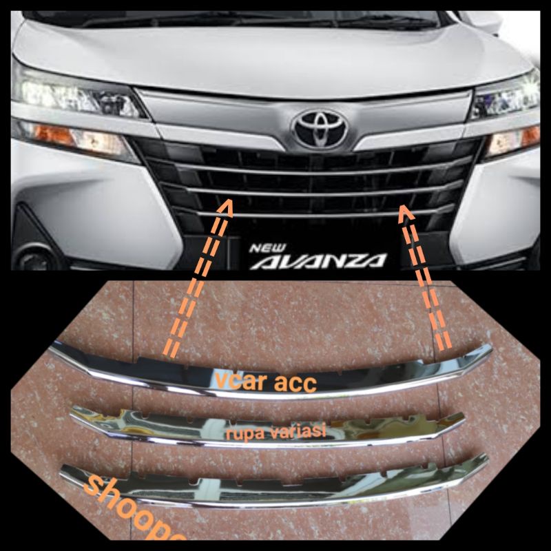 Jual List Lis Grille Grill Radiator Bumper Depan Toyota Grand New Avanza Xenia