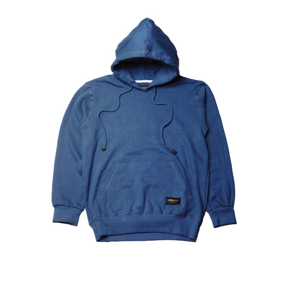 Jual Lockers Hoodie Panjang Basic Fleece Brunnera Blue (Pria & Wanita ...