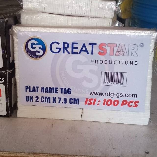 Jual PLAT NAME TAG PLASTICK / Bahan Name Tag Plastick 8x2cm tebal ...
