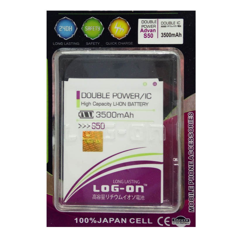 Jual BATERAI LOG-ON ADVAN S50 DOUBLE POWER IC BATRE BATTERY ADVAN S50 ...
