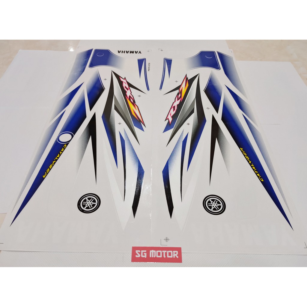 Jual STIKER BODI RX-Z BARU. STRIPING BODY YAMAHA RX-Z CATALYZER WARNA ...