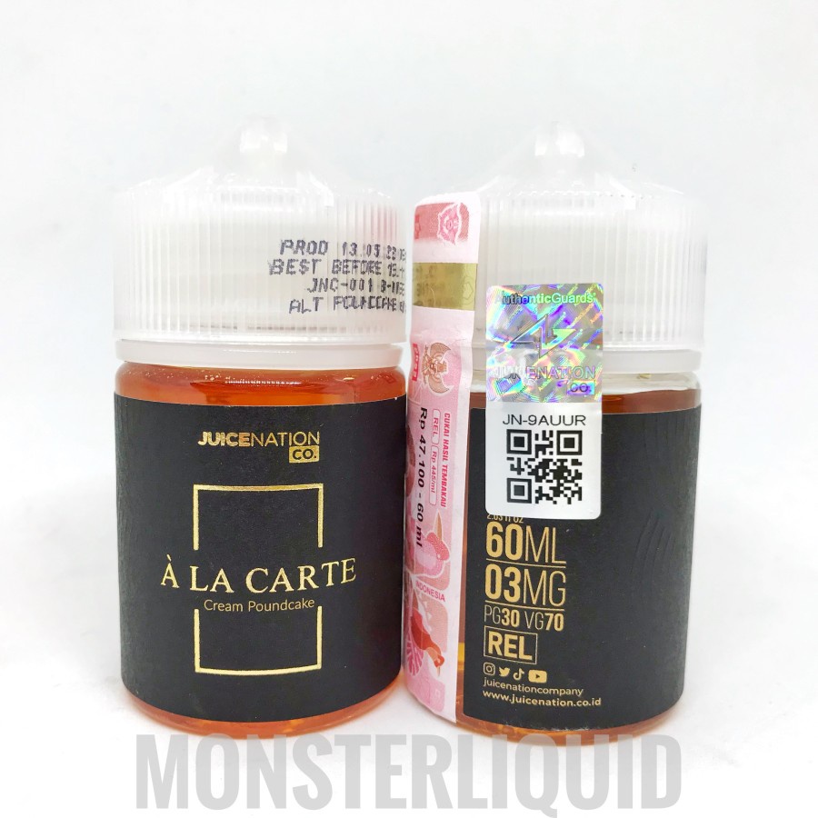 Jual A LA CARTE HITAM CREAM POUNDCAKE BY JUICENATION 3MG 60ML ALA