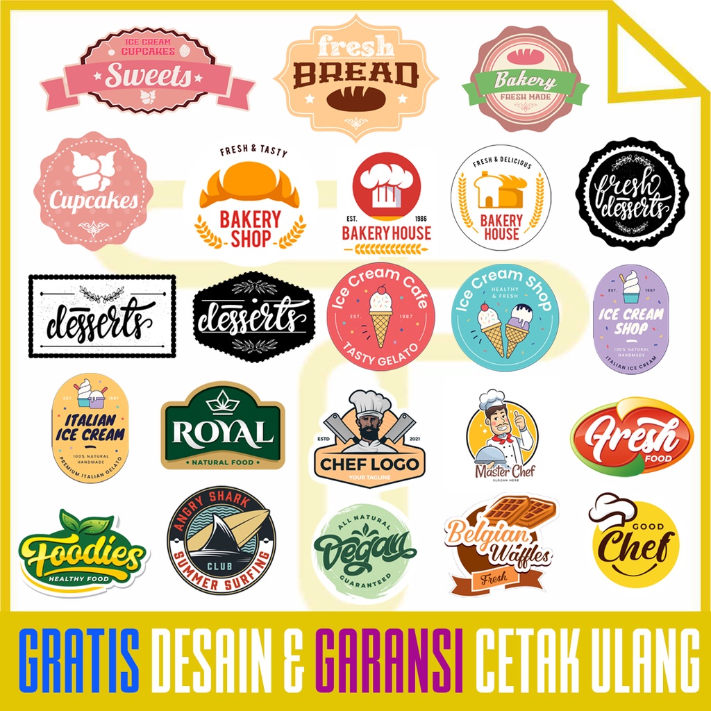 Jual Cetak Stiker Label Kemasan A3 Waterproof Cutting Kotak Bulat Oval Custom Shopee 0965