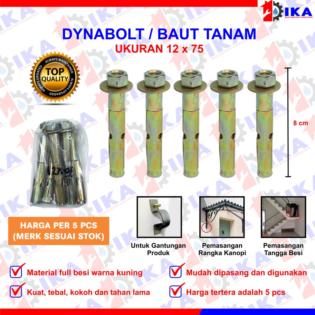 Jual Dinabol Harga Set Isi Buah Paling Murah Dynabolt Baut Tembok Ukuran Komplit Harga