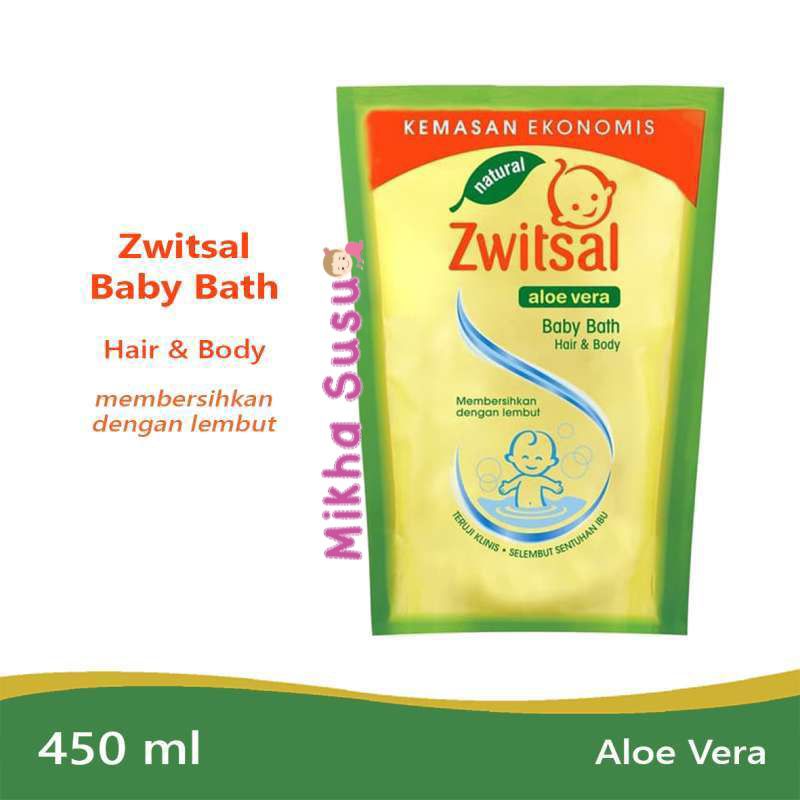 Jual ZWITSAL ALOE VERA BABY BATH HAIR & BODY 450ml | Shopee Indonesia