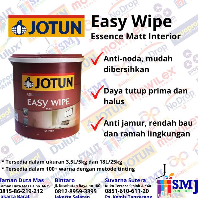 Jual Cat Tembok Interior Anti Noda Jotun Easy Wipe Warna Tinting 18l 26kg Shopee Indonesia 1791