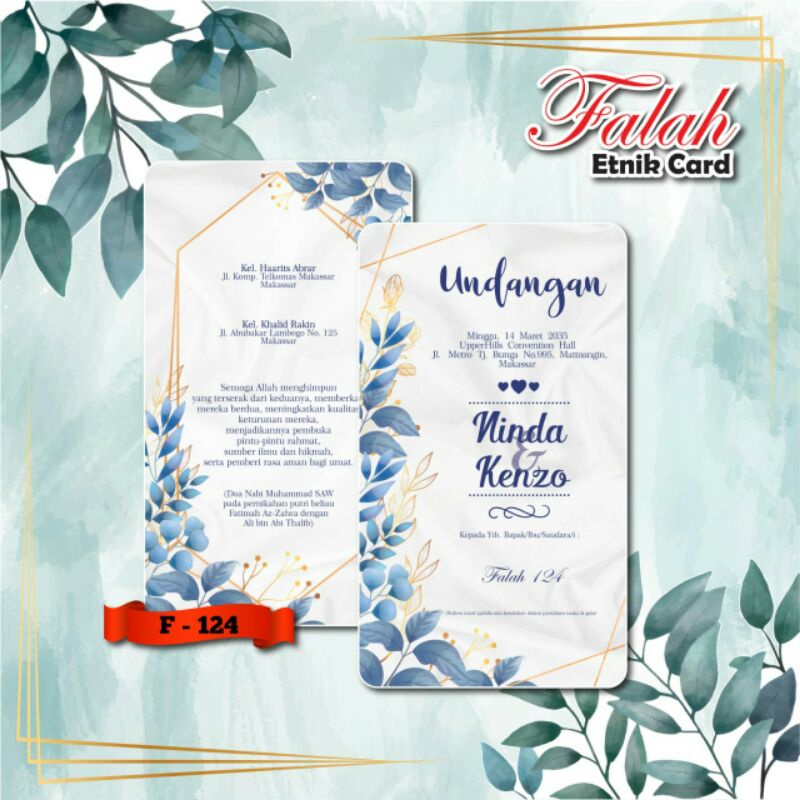 Jual Cetak UNDANGAN PERNIKAHAN FALAH MURAH/UNDANGAN BLANGKO/UNDANGAN