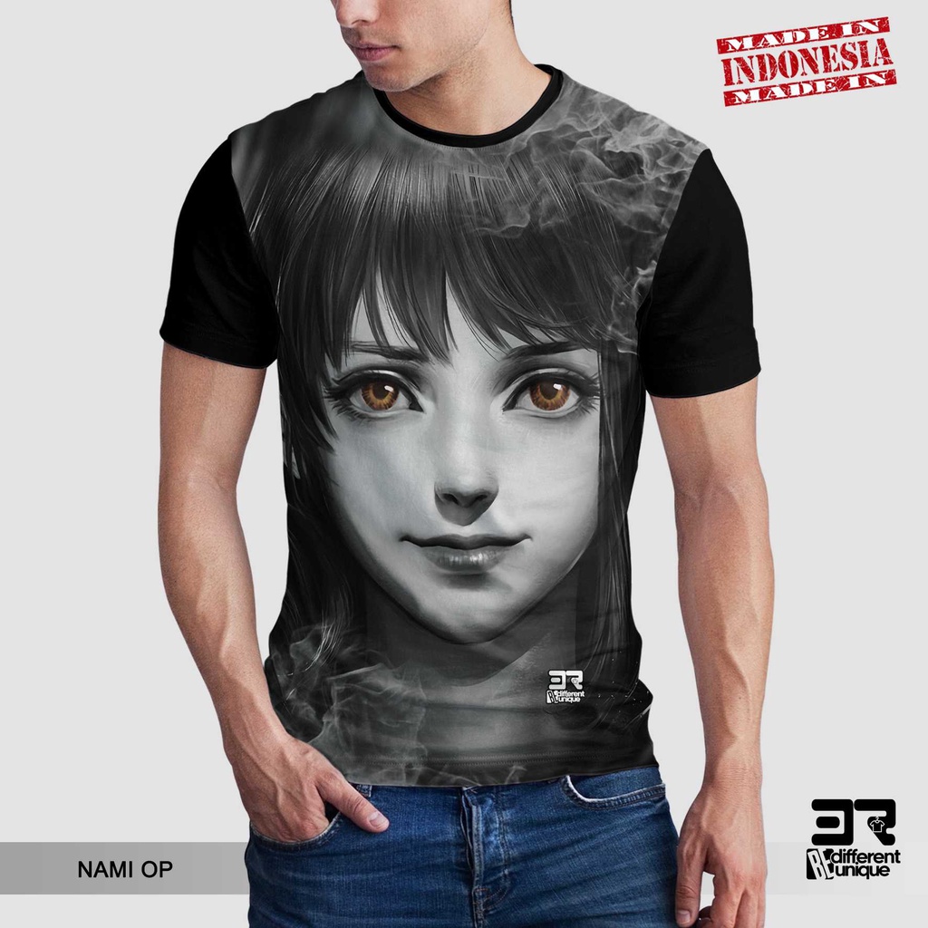 Jual [ COD ] KAOS PRINTING GAMBAR ANIME ONE PIECE NAMI - BAJU KARTUN