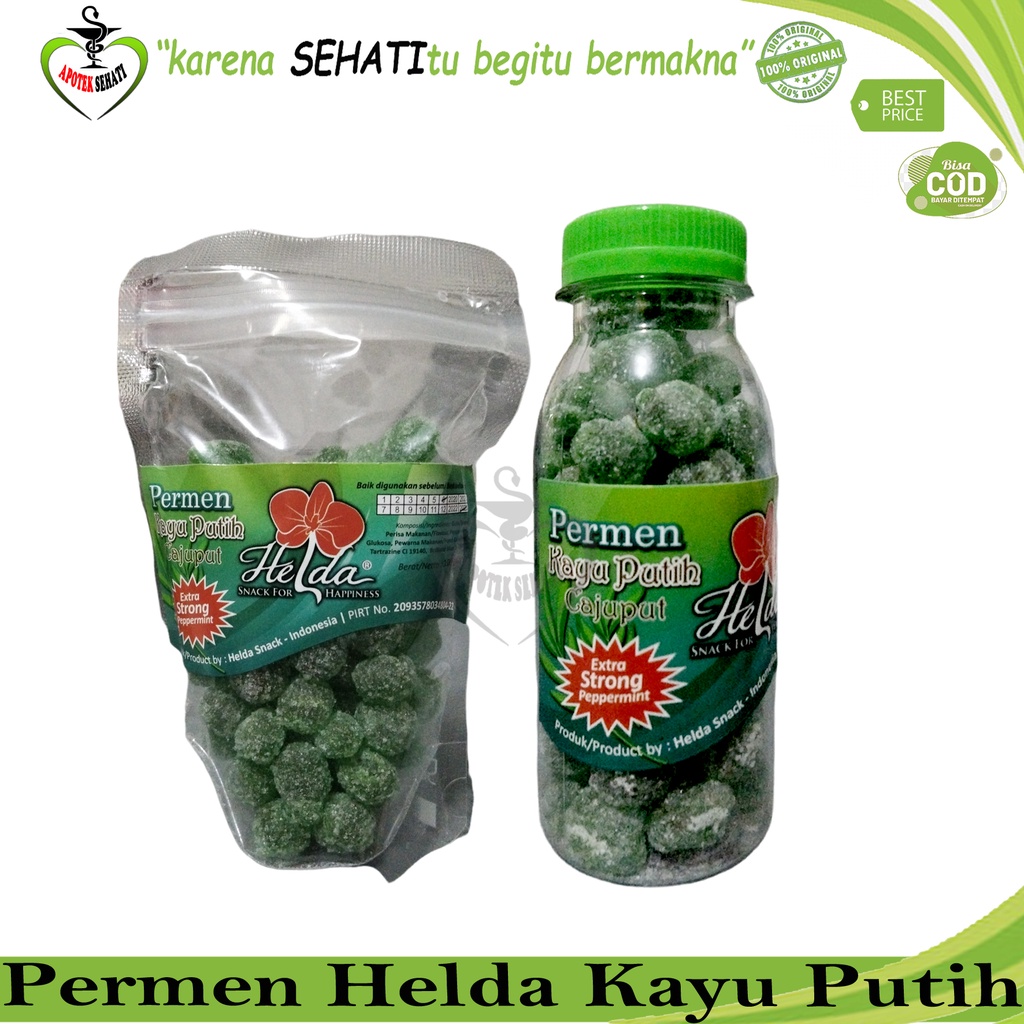 Jual Original Permen Kayu Putih Helda Botol Plastik Eucalyptus Candy ...