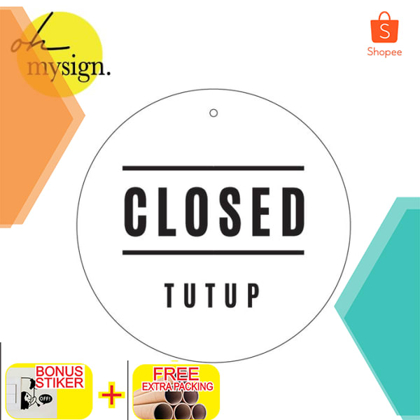 Jual SIGN OPEN CLOSE AKRILIK | SIGN BUKA TUTUP ACRYLIC | OPEN CLOSE ...