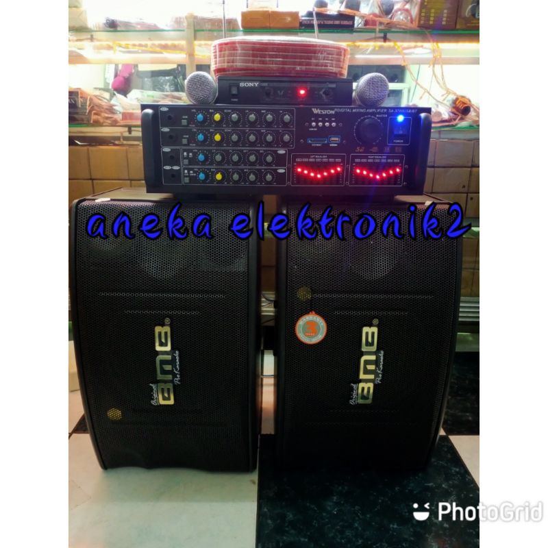 Jual PAKET SPEAKER PRO KARAOKE BMB 10" AMPLIFIER DAN MIC WIRELESS TO ...