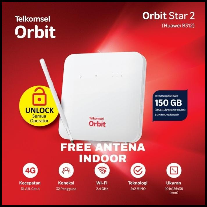 Jual Modem Mifi Wireless Router Huawei B312 Orbit Star 2 Speed 4G Lte ...
