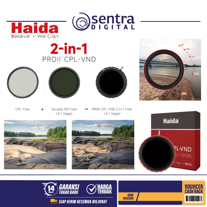 Haida PROII CPL-VND 2 in 1 Filter 67mm - HD4781