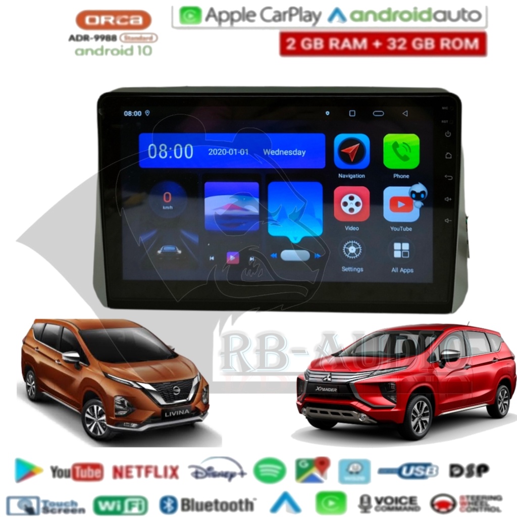 Jual Head Unit Android Orca DSP Carplay 10 inch Xpander New Livina