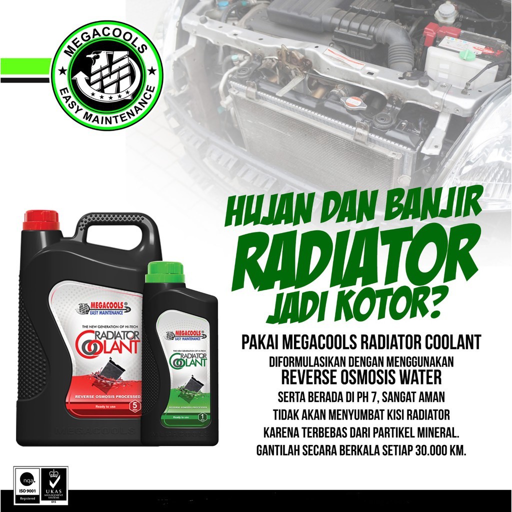 Jual Megacools radiator coolant 1ltr Merah / Hijau Megacool radiator ...