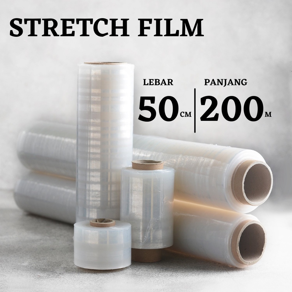 Jual PLASTIK WRAP WRAPPING - STRETCH FILM BENING 50X200 | Shopee Indonesia