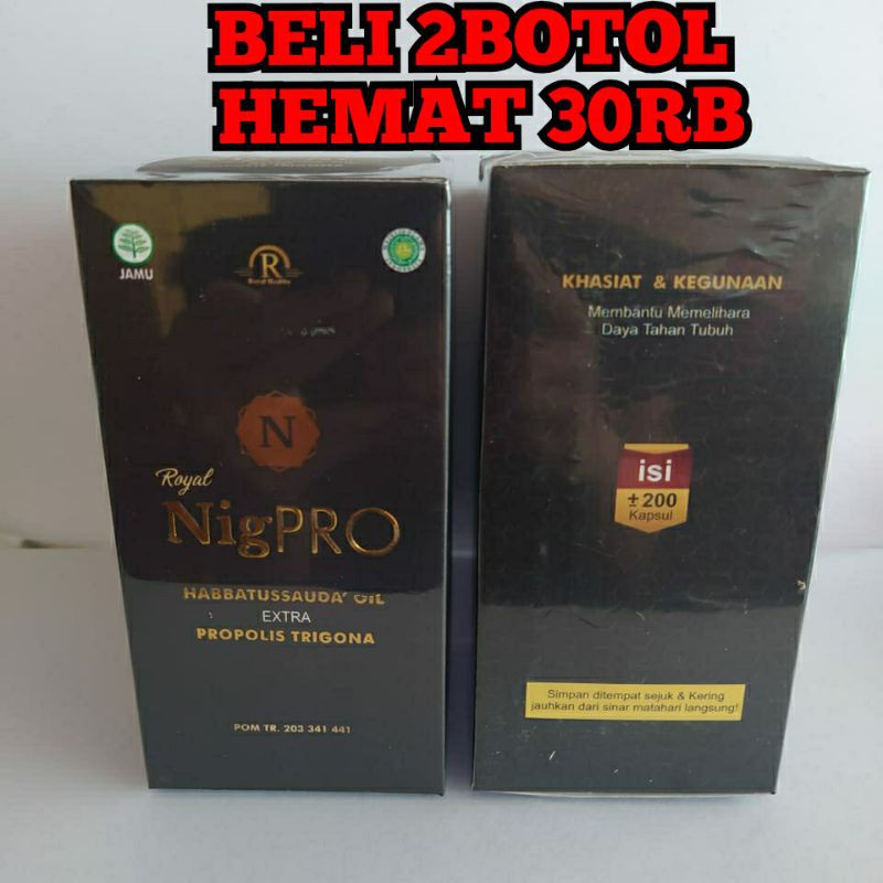 Jual NIGPRO ASLI ORIGINAL 200 KAPSUL & 100 KAPSUL Habbatussauda Premium ...