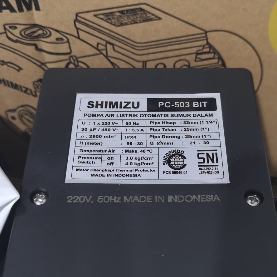 Jual Shimizu PC-503 BIT Pompa Sumur Dalam Otomatis 50 meter + TABUNG ...