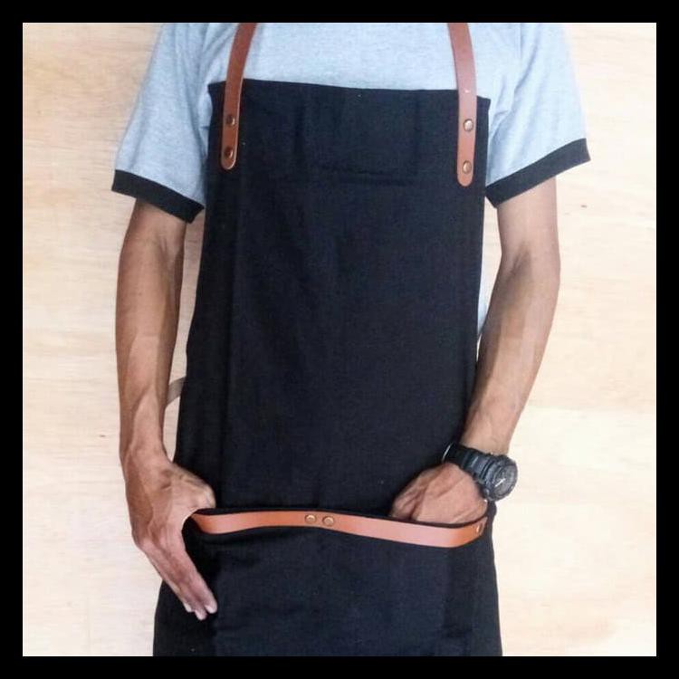 Jual APRON / CELEMEK CANVAS BARISTA / CHEF KODE 1074 | Shopee Indonesia