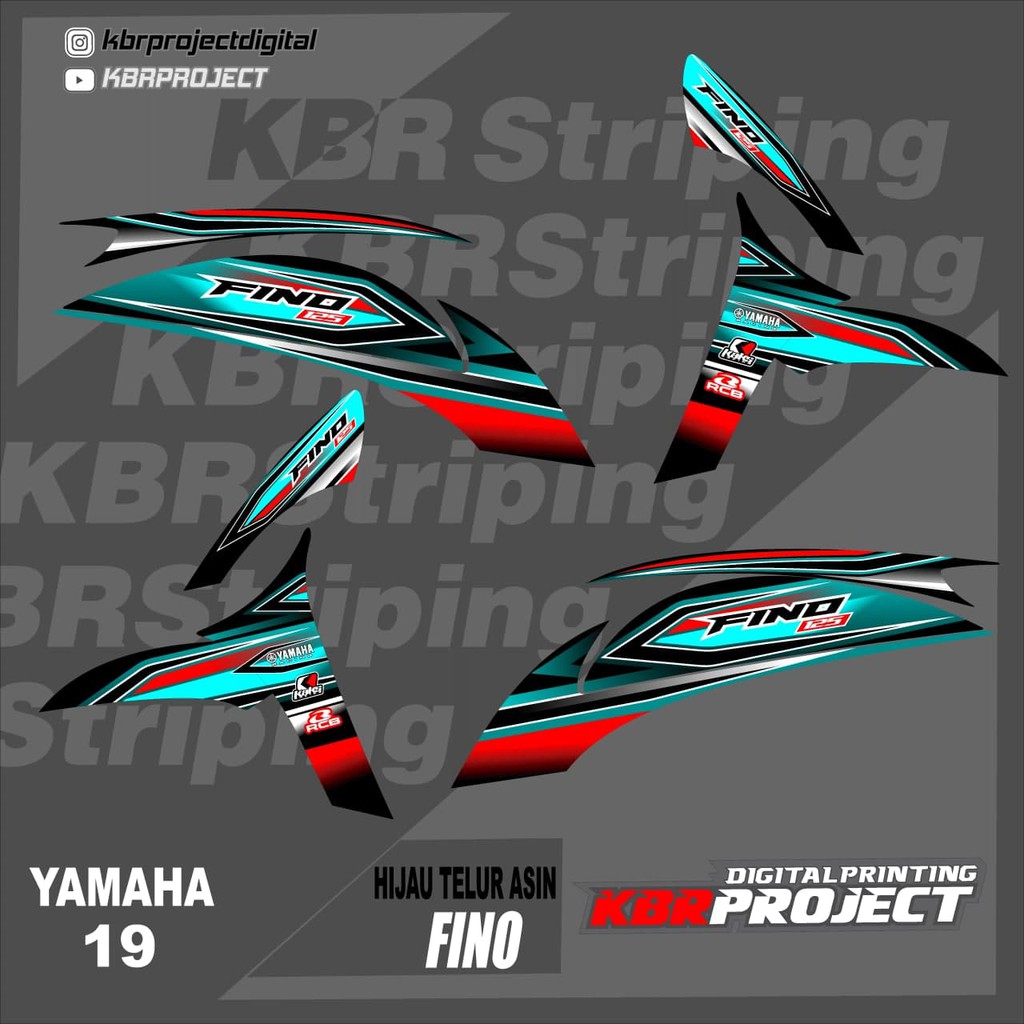 Jual (cod) stiker motor - striping fino - motor yamaha - variasi ...