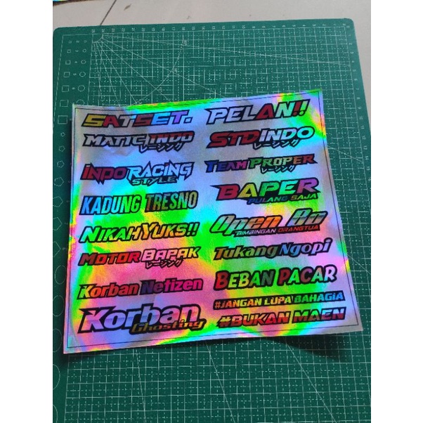 Jual Stiker Pack Racing Hologram Stiker Kata Kata Stiker Hologram