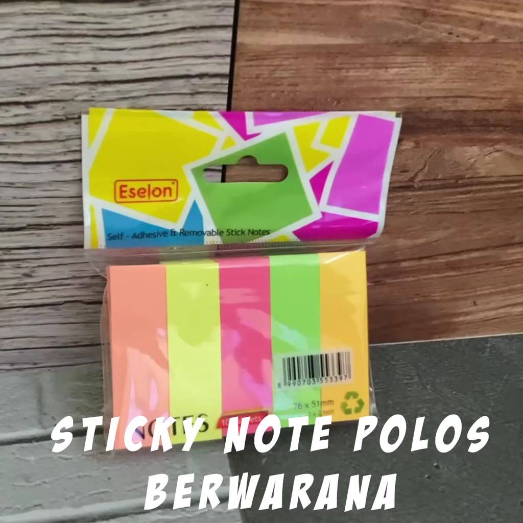Jual Sticky Notes Pastel Eselon 5 Warna Stiki Notes Isi 100 Sheets ...