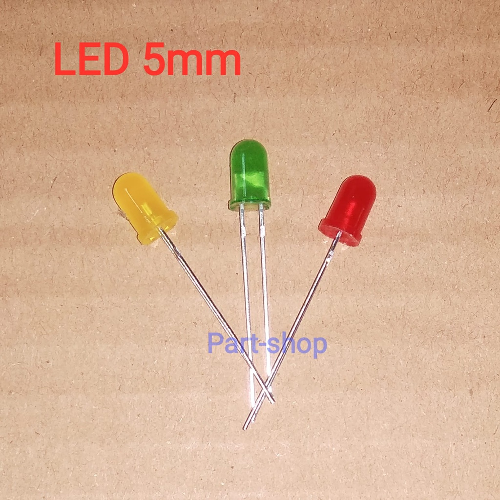 Jual 10pcs Led 5mm Merah / Red, Hijau / Green, Kuning / Yellow | Shopee ...