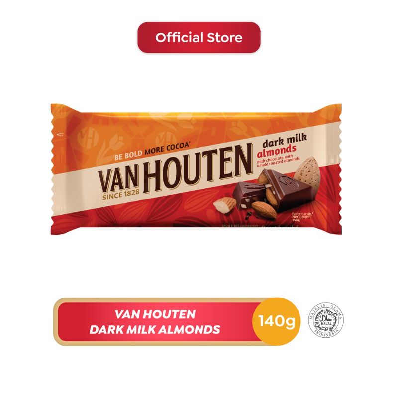 Jual Coklat Van Houten 140 Gram Dark Chocolate Fruit And Nut Milk