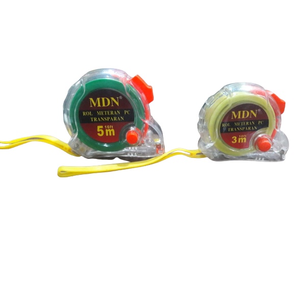 Jual Meteran Rol MDN Transparan 5m / Meteran Rol MDN Transparan 3m ...