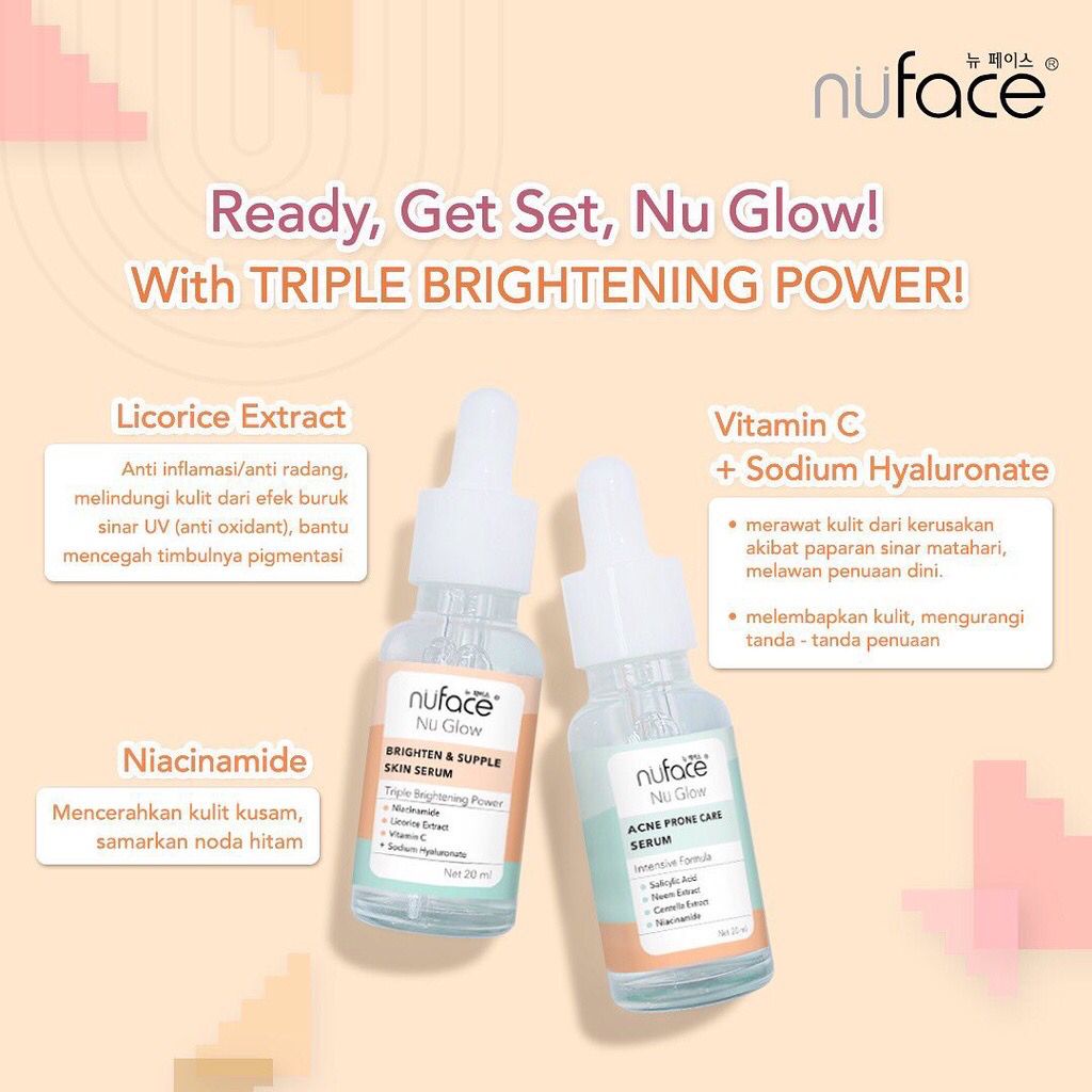 Jual NUFACE Nu Glow Face Serum Acne & Bright | Shopee Indonesia