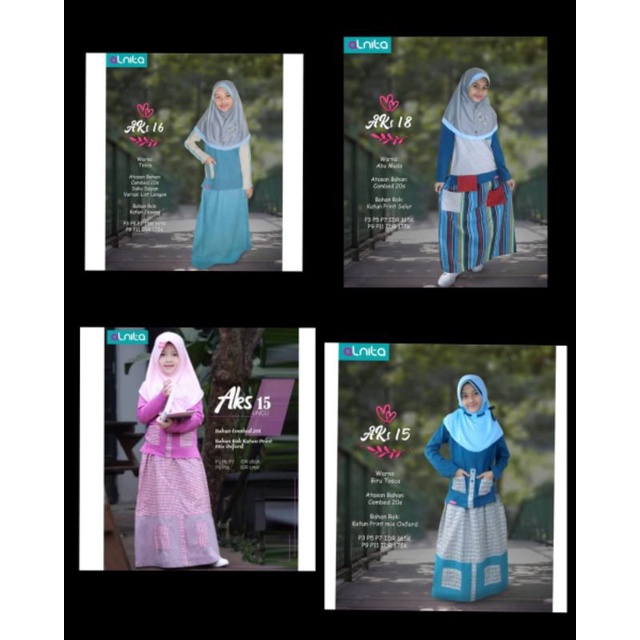 Jual HABISKAN STOK//Setelan Baju dan Rok Anak Alnita Tosca, Biru Tosca ...