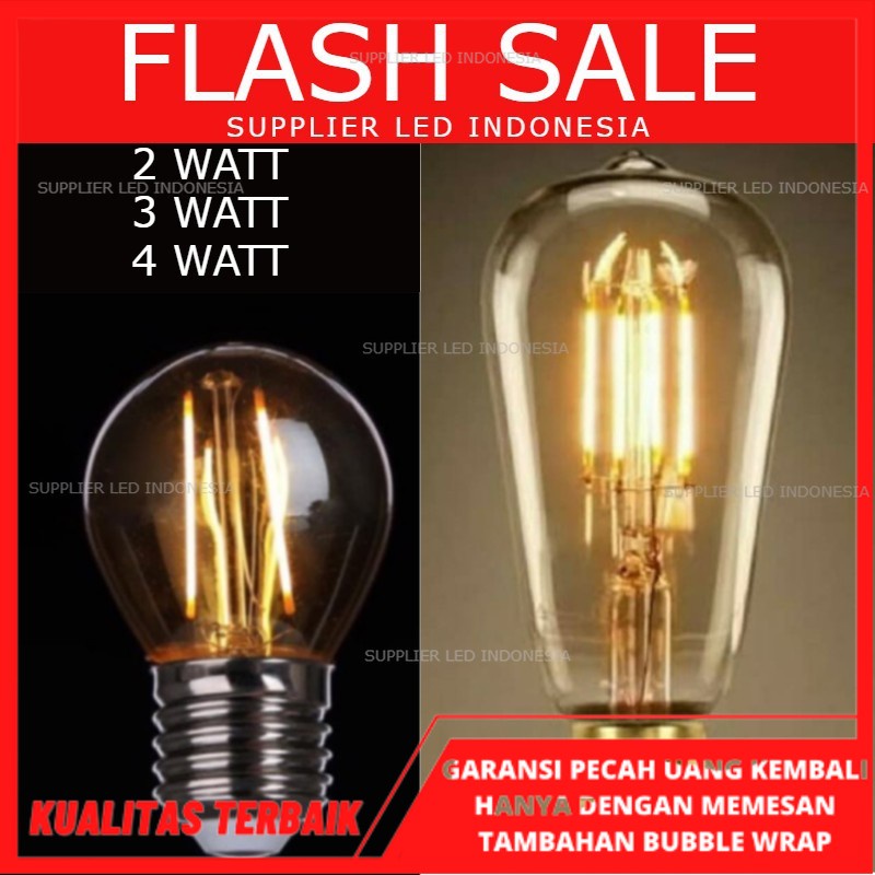 Jual Lampu Led Filamen 2W / 4W Lampu Edison 2WATT 4WATT / Lampu Cafe ...