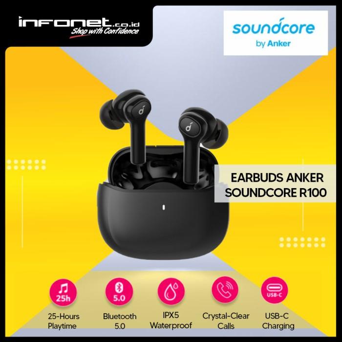Jual EARBUDS ANKER SOUNDCORE R100 BLACK | Shopee Indonesia