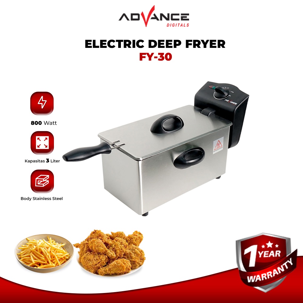Jual Advance FY30 Electric Deep Fryer Menggoreng dengan listrik 3 Liter