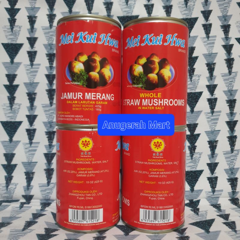 Jual Jamur Merang Kaleng Whole Straw Mushroom Mei Kui Hwa 425gr