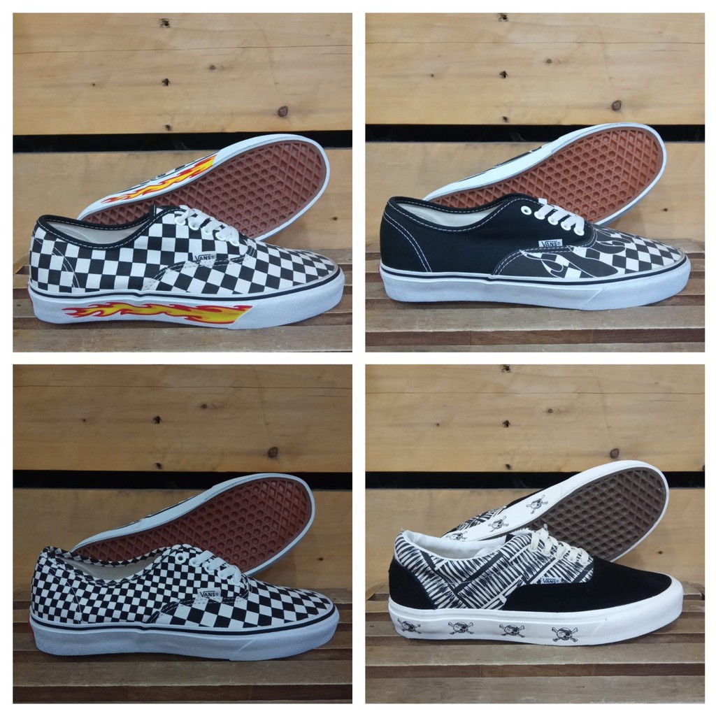 Jual VANS AUTHENTIC CHECKERBOARD AUT CHECKER FLAME AUT CHECKER BW AUT SPRING BW PREMIUM 100 REAL PICT Shopee Indonesia
